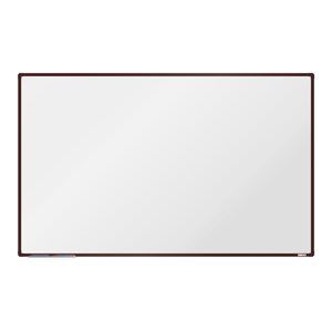 BoardOK Bílá magnetická tabule s emailovým povrchem 200 × 120 cm, hnědý rám