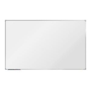 boardOK Bílá magnetická tabule s keramickým povrchem 200 × 120 cm, stříbrný rám