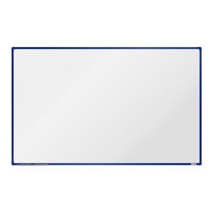 boardOK Bílá magnetická tabule s keramickým povrchem 200 × 120 cm, modrý rám