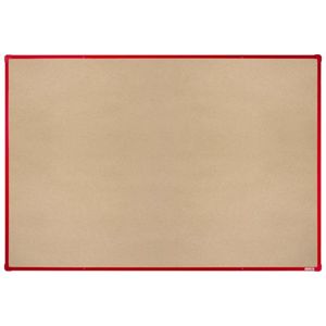 BoardOK Tabule s textilním povrchem 180 × 120 cm, červený rám