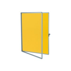 Textilní interiérová vitrína ekoTAB 100 × 150 cm, žlutá