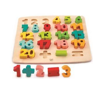 Dřevěné puzzle s čísly