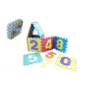 Pěnové puzzle čísla 29x 29x 8,5cm, 10 ks