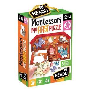 Moje první puzzle Farma s 5 dřevěnými figurkami (Montessori)