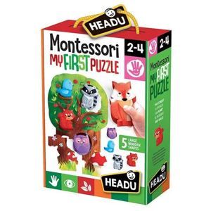 Moje první puzzle Les s 5 dřevěnými figurkami (Montessori)