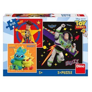 Puzzle Toy Story 4 18x 18 cm 3x 55 dílků