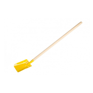 Lopata/ Lopatka žlutá kovová s dřevěnou násadou 80 cm