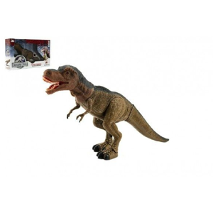 Dinosaurus tyranosaurus chodící plast 40 cm na baterie se světlem se zvukem