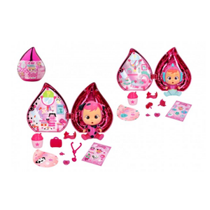 CRY BABIES Magické slzy Růžová edice plast panenka s domečkem a doplňky v slze 12 x 14 cm, mix druhů