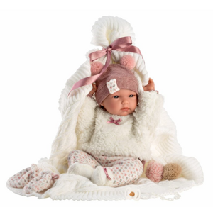Llorens 63576 NEW BORN - realistická panenka miminko s celovinylovým tělem - 35 cm