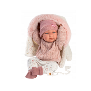 Llorens 84334 NEW BORN - realistická panenka miminko s celovinylovým tělem - 43 cm