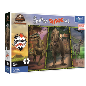 Puzzle Super Shape XL Jurský svět - Křídový kemp 104 dílků
