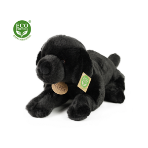 Plyšový pes Labrador černý, 40 cm