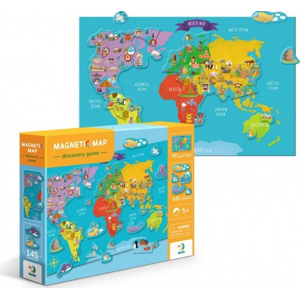 Magnetická hra Mapa světa 145 ks