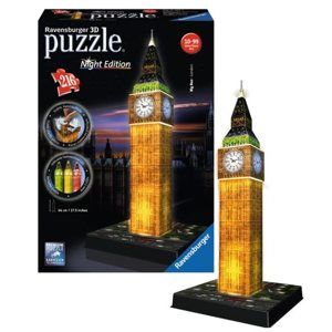 Puzzle 3D Big Ben (Noční edice), 216 dílů