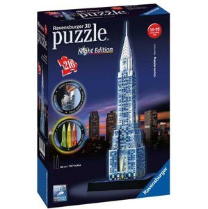 Puzzle 3D Chrysler building (Noční edice), 216 dílků