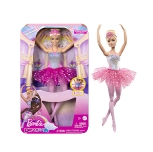 Barbie Svítící magická baletka s růžovou třpytivou sukní