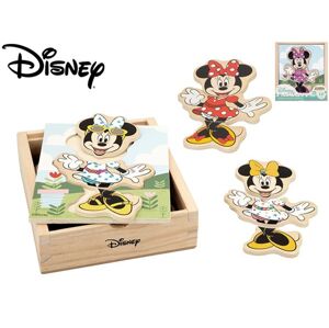 Minnie Mouse vkládačka dřevěná - Obleč Minnie