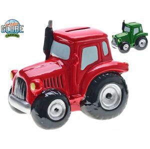 Kids Globe Farming pokladnička porcelánová traktor, mix barev