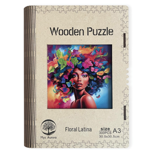 Dřevěné puzzle WOODEN květinová dívka - 300 dílků