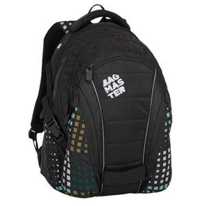 Studentský batoh Bagmaster - BAG 8 D BLACK/GREEN/GRAY