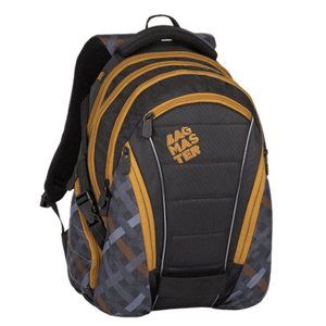 Studentský batoh Bagmaster - BAG 8 E BLACK/GRAY/BROWN
