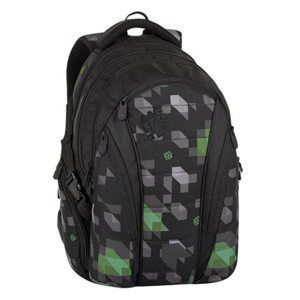 Studentský batoh Bagmaster - BAG 8 G BLACK/GREEN/GRAY