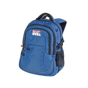 Školní batoh tříkomorový Easy - modré kostičky