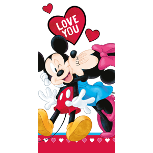 Dětská osuška - Mickey and Minnie "Love You"