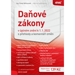 Daňové zákony 2022 - Ing. Pavel Běhounek
