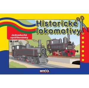 Historické lokomotivy - jednoduché vystřihovánky