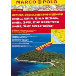 Chorvatsko, Slovinsko, Bosna a Hercegovina - autoatlas MarcoPolo - 1:300t