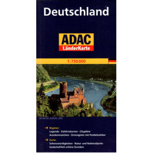 Německo - mapa ADAC - 1:750 000