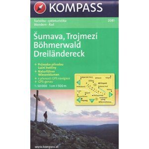 Šumava, Trojmezí 1: 50 000 mapa Kompass