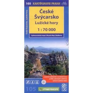 Českosaské Švýcarsko, Lužické hory - cyklo KP č.105 - 1:70 000