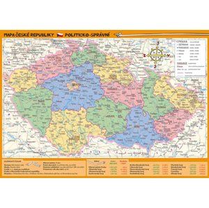 Mapa České republiky – zeměpisná a politicko-správní - neuveden
