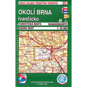 Okolí Brna, Ivančicko - Turistická mapa - edice Klub českých turistů 83 - neuveden