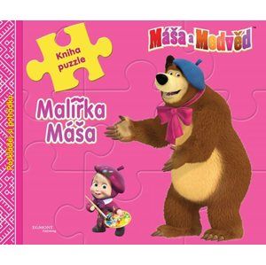 Máša a medvěd - Malířka Máša (kniha s puzzle) - Animaccord