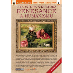 Literatura a kultura renesance a humanismu - Naučné karty - neuveden