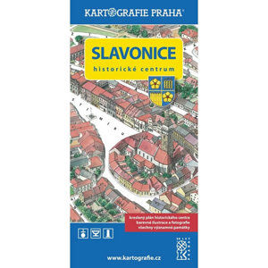 Slavonice - Historické centrum/Kreslený plán města - neuveden
