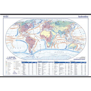 Svět – hydrosféra – školní nástěnná mapa - neuveden