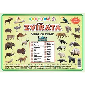 Sada 24 karet - zvířata (exotická 2) - Kupka Petr