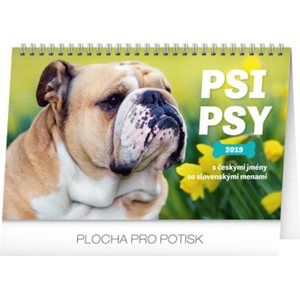 Kalendář stolní 2019  - Psi – Psy CZ/SK, 23,1 x 14,5 cm - neuveden
