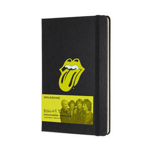 Moleskine: Rolling Stones zápisník L Black/linkovaný - neuveden