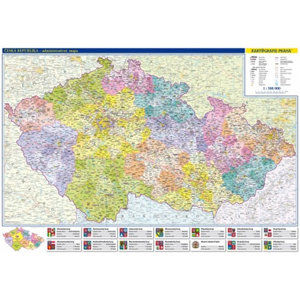 Česká republika - administrativní mapa 1:500 tis. - neuveden