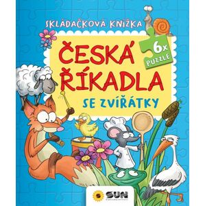 Česká říkadla se zvířátky puzzle - Skládačková knížka - neuveden