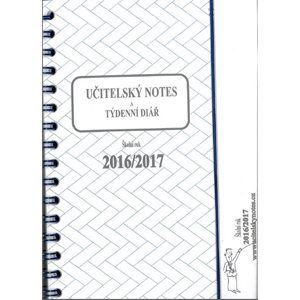 Učitelský notes a týdenní diář - modrý, kroužková vazba 2021/22